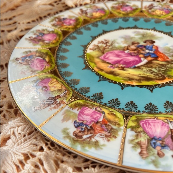 STW Bavaria Fragonard Courting Couple Plate - Picture 3 of 4